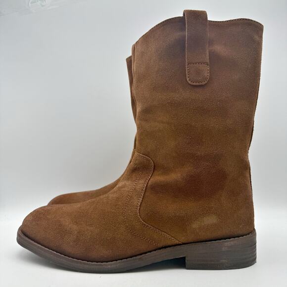 Free People Womens Easton Equestrian Ankle Boots US 9.5 EU 40.5 Brown Suede NIB - Picture 9 of 13